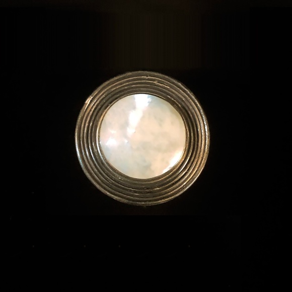 Vintage 925 Silver Mother of Pearl Ring - Picture 4 of 8